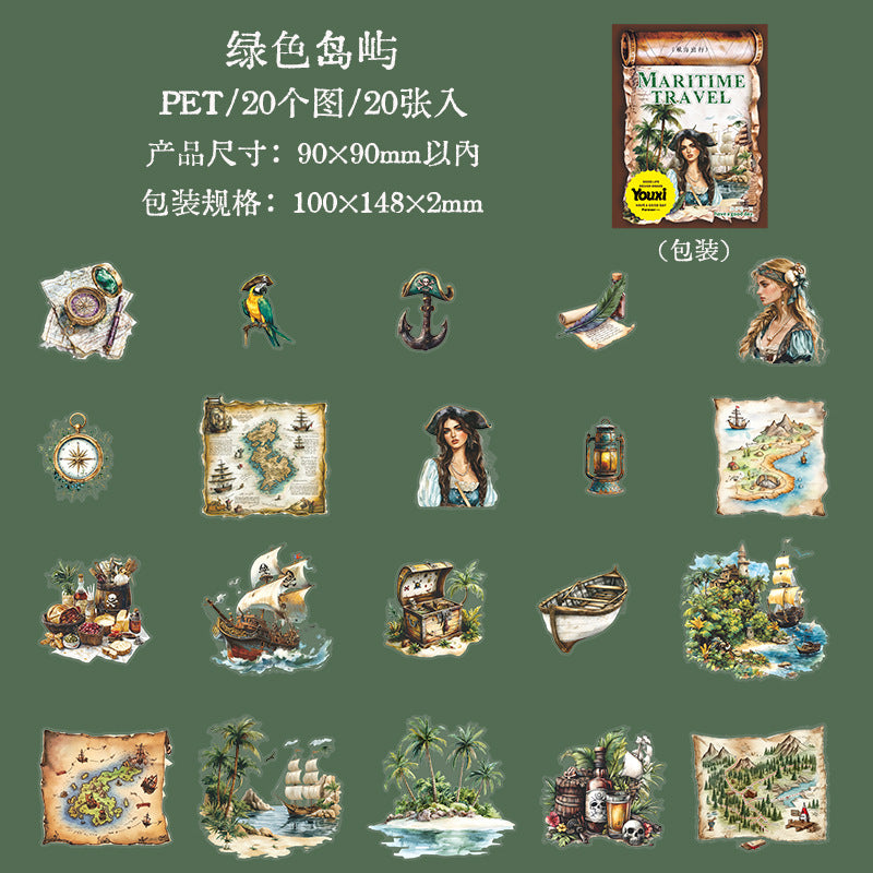 20pcs pirate sticker pack (MLS25053001)