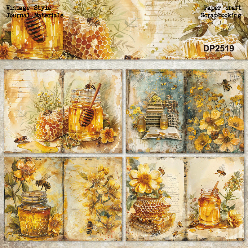 8pcs A5 size honey bee paper pack (MLP25062708)