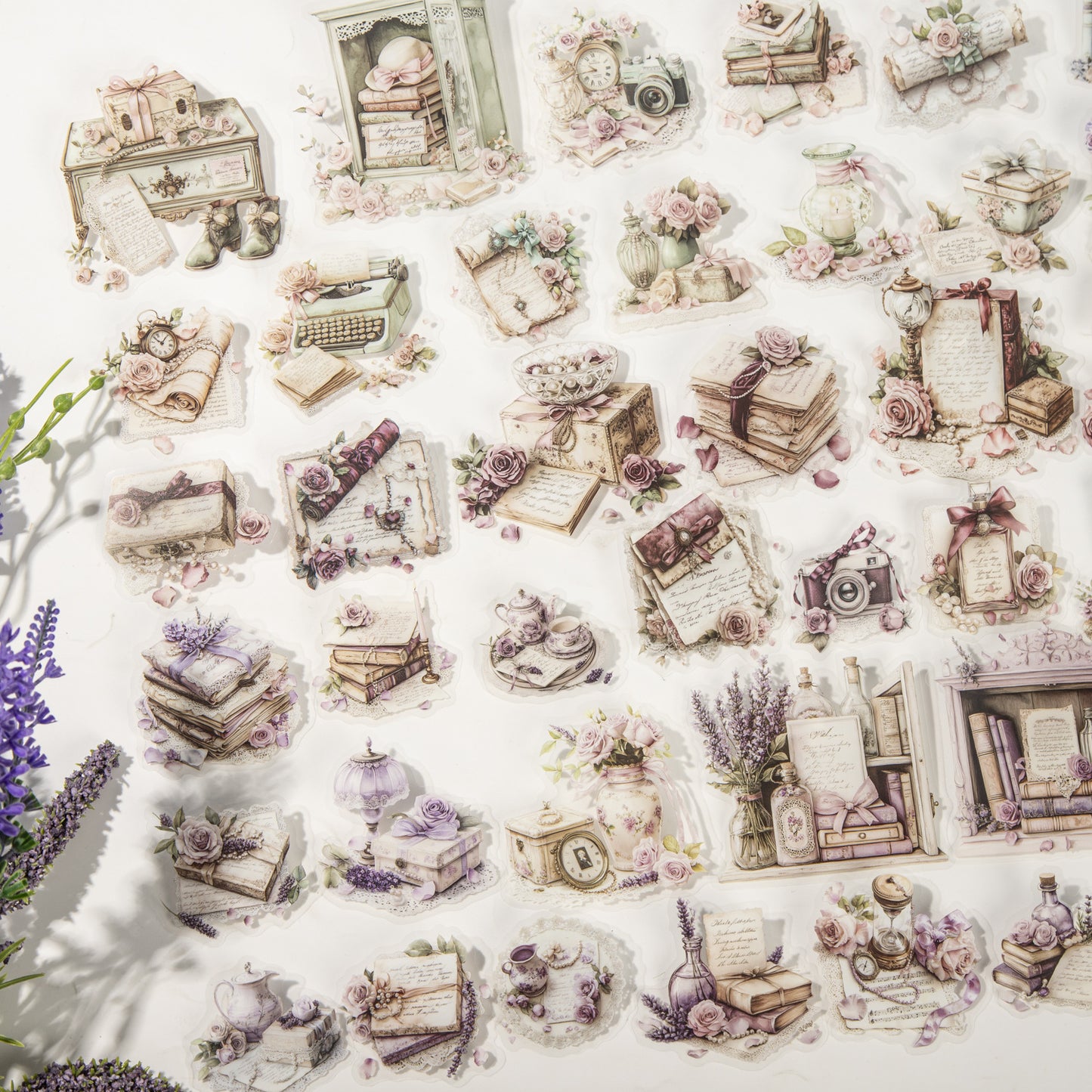15pcs flower letter sticker pack (MLS25062703)