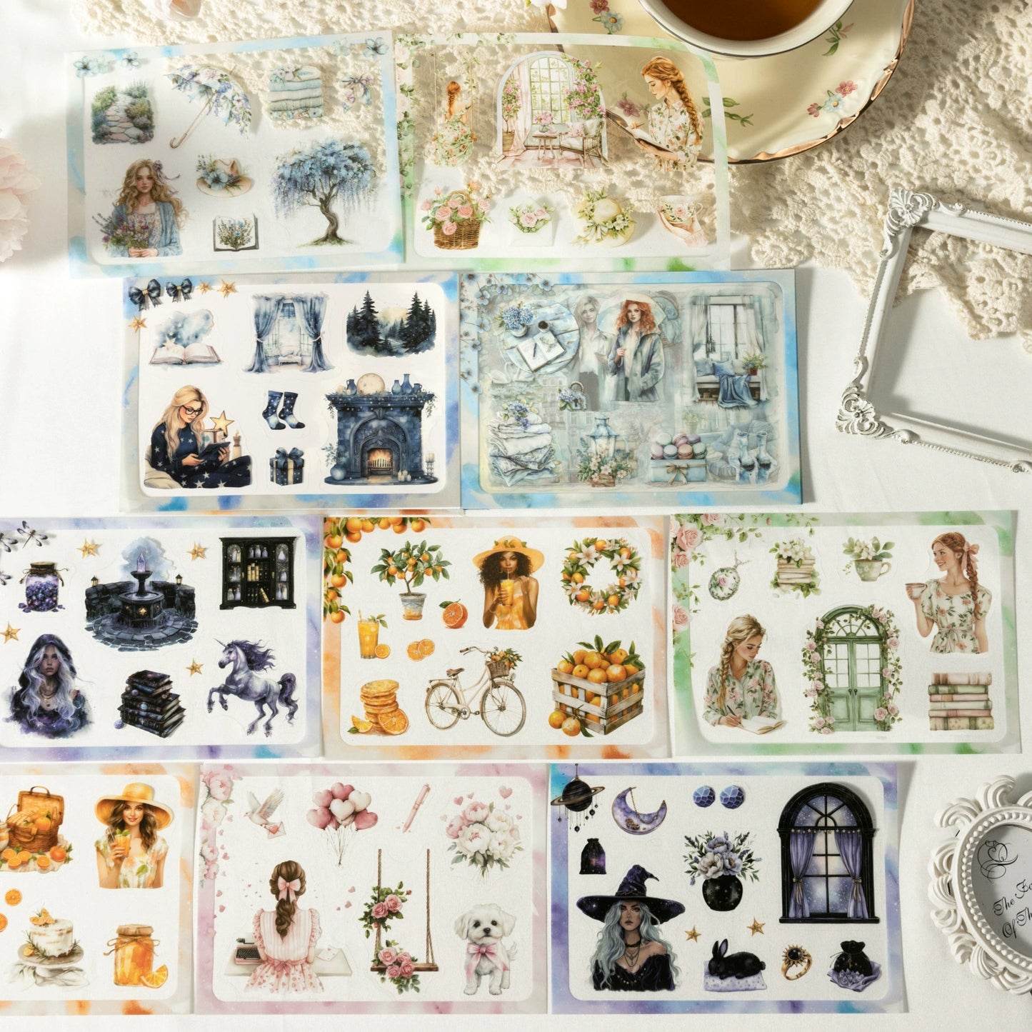 15pcs FLOWER sticker book (MLTZB032807)