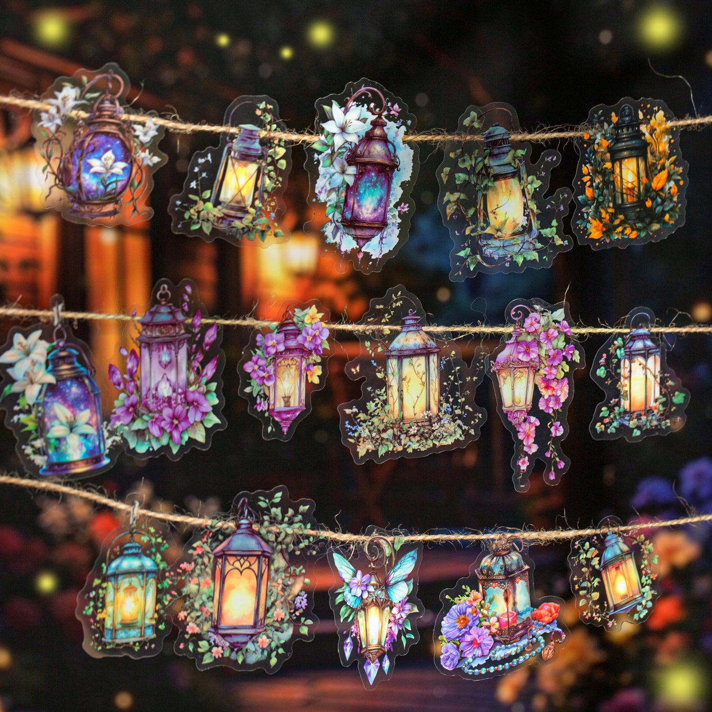 15pcs lamp sticker pack (MLS25052410)