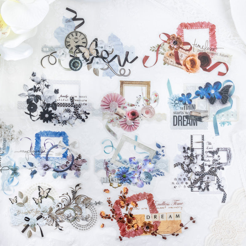 10pcs sticker pack Lace Handwork(MLS072303)