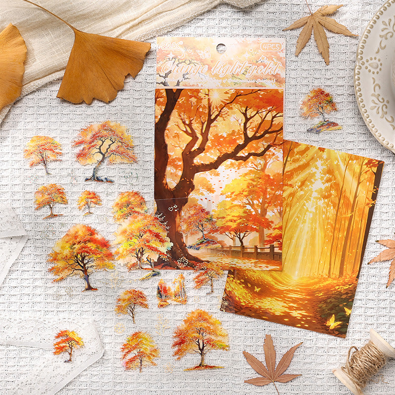 4pcs seasonal trees sticker pack (MLS25061009)