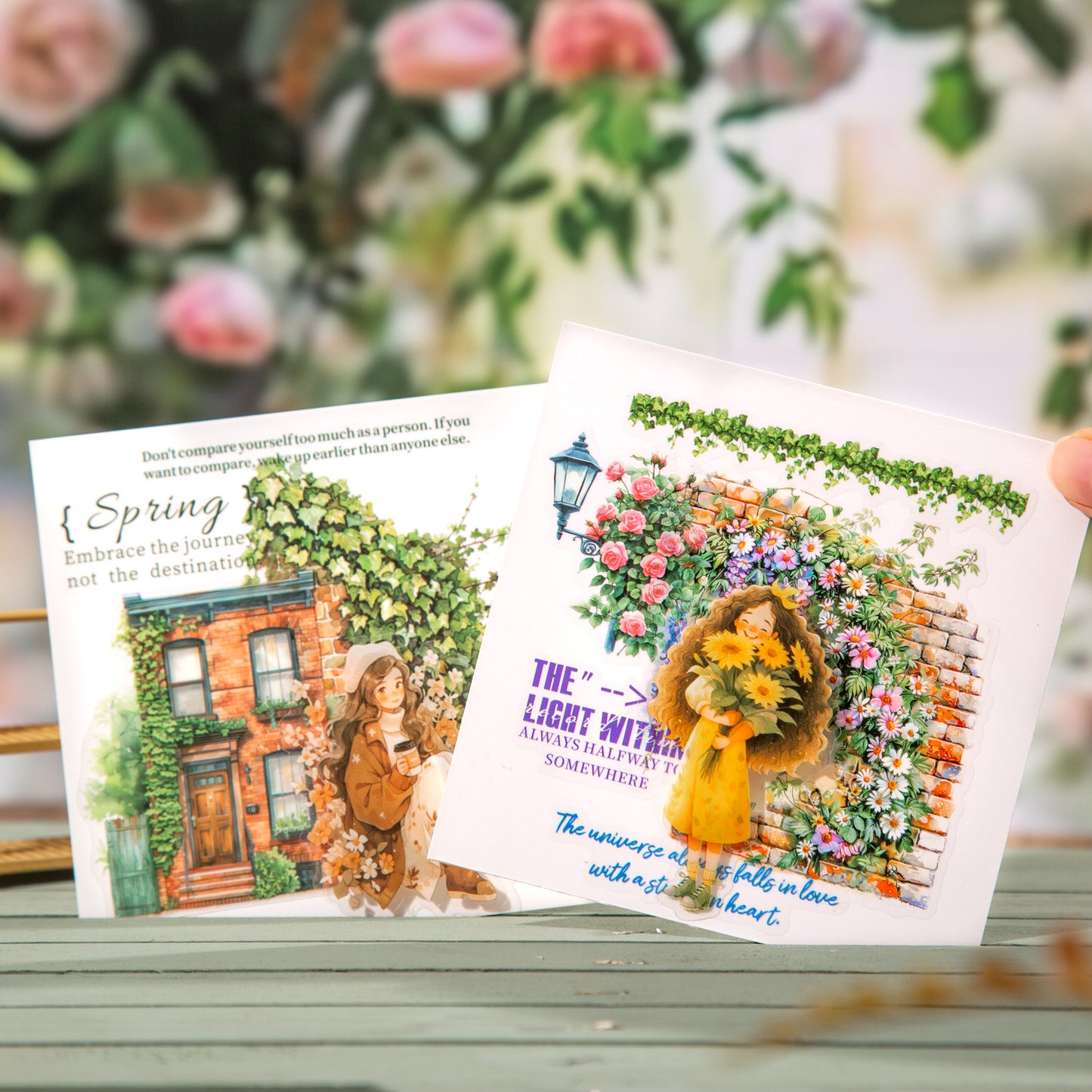 16sheets flower garden sticker book (MLP25051604)