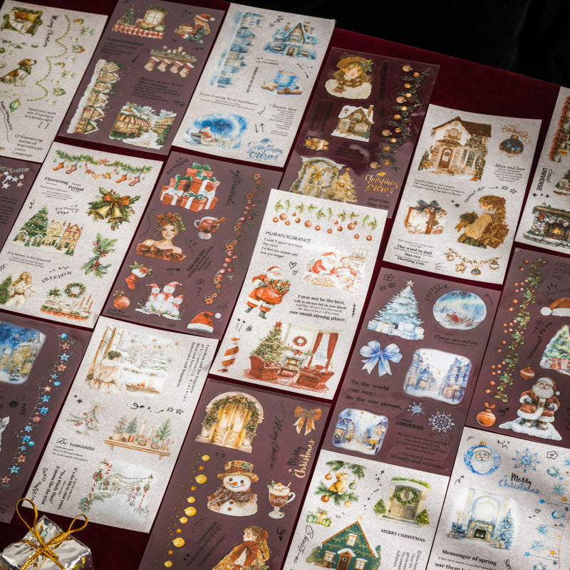 18sheets Christmas pre-cut sticker book (MLTZB25072003)