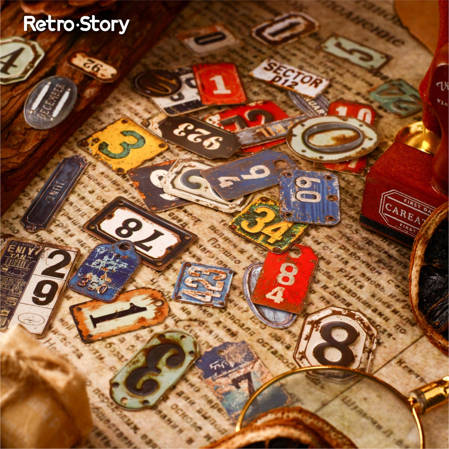 24pcs vintage label sticker pack (MLS25060602)