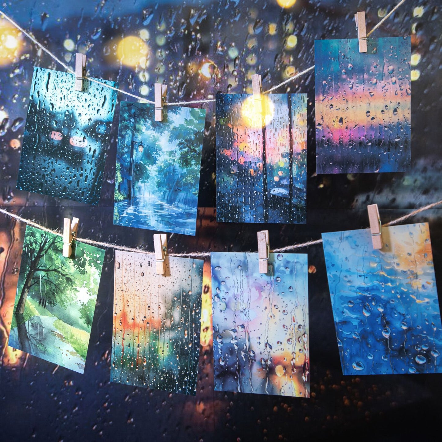 10pcs rainy day sticker pack (MLS25053007)