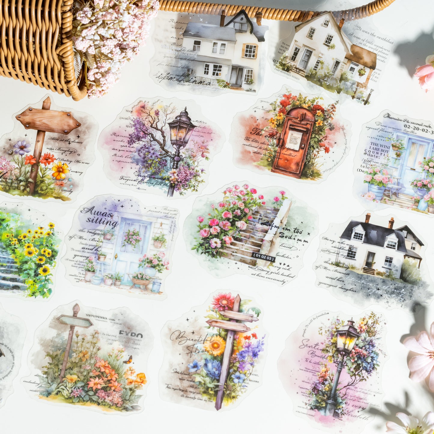 10pcs house sticker pack (S25040202)
