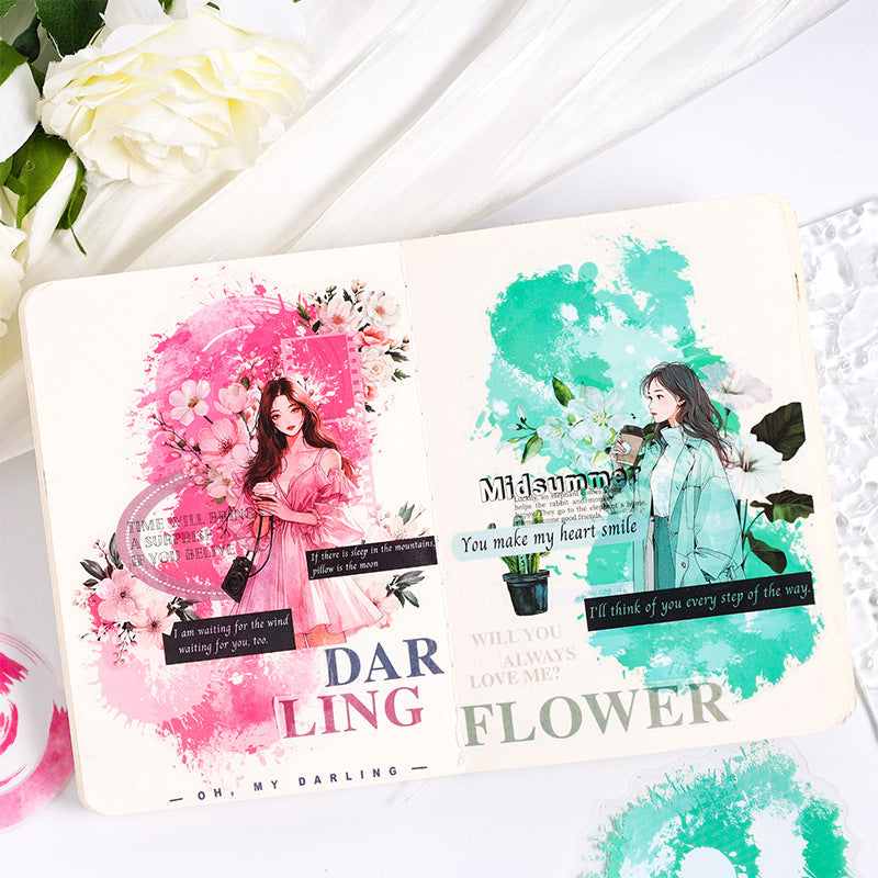 AUG 15pcs water color sticker pack (MLs082702)