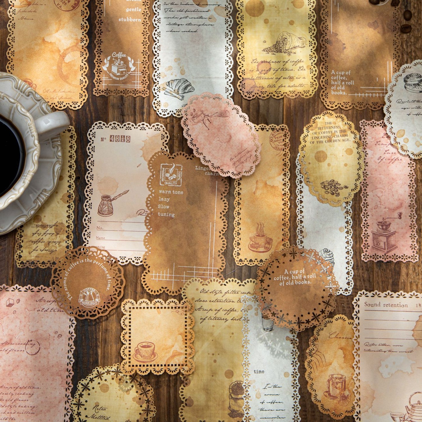 10pcs Lace coffee paper pack (MLP25060707)