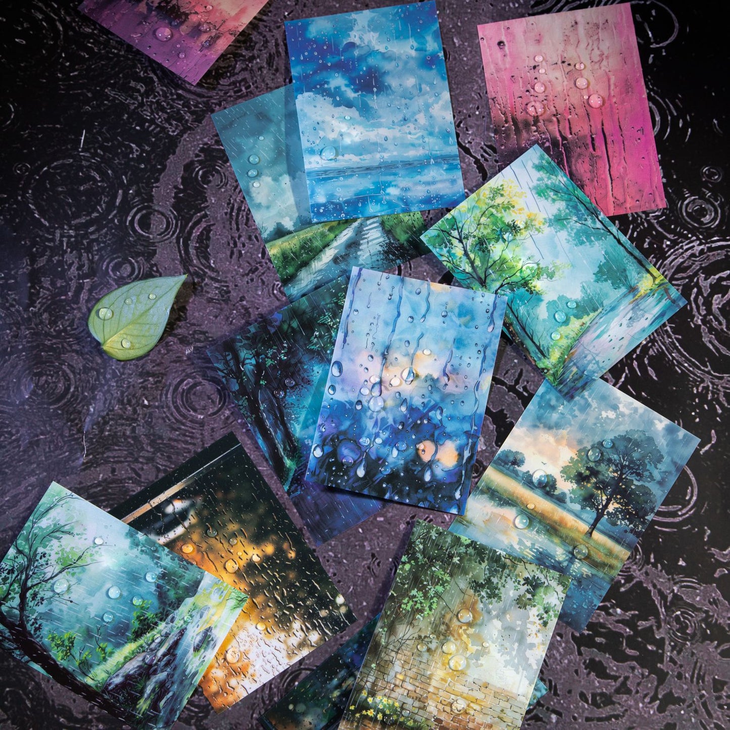 10pcs rainy day sticker pack (MLS25053007)