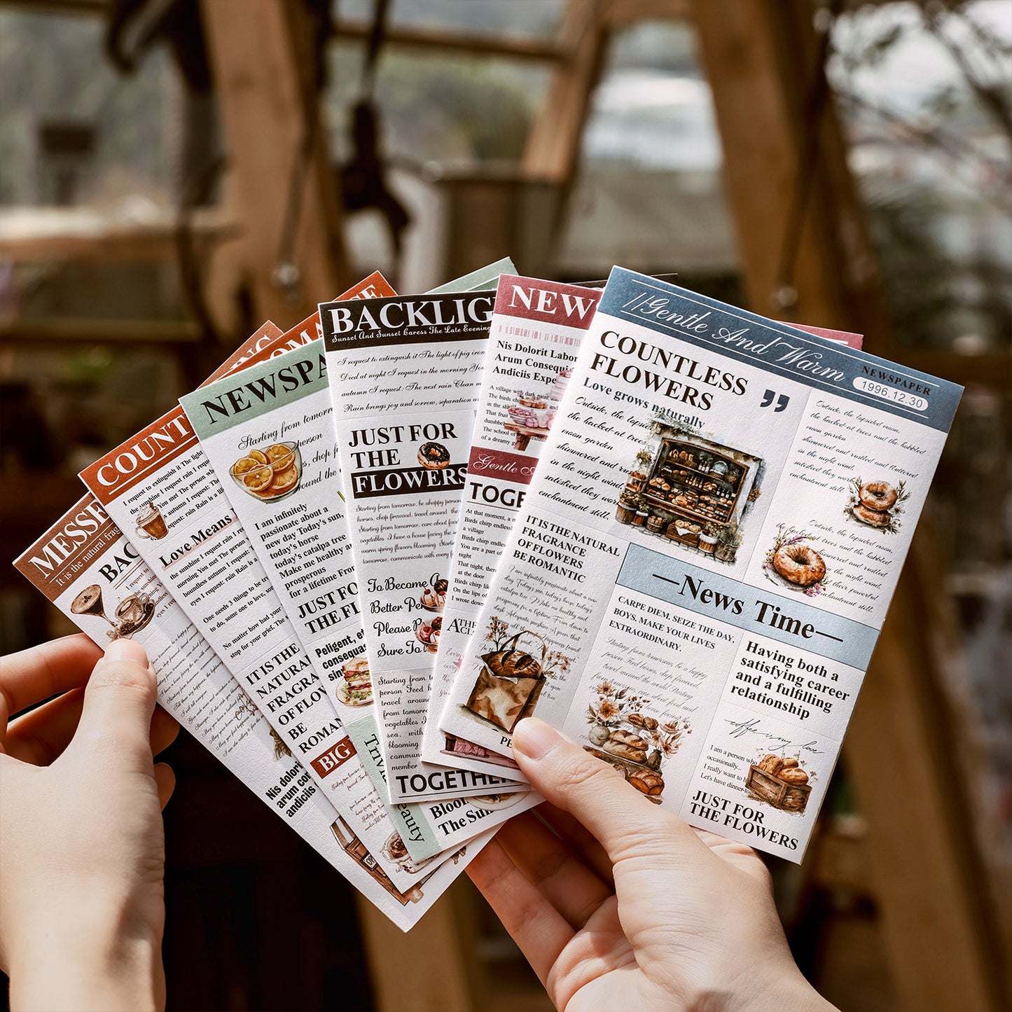 2pcs food newspaper sticker pack (MLS25041505)