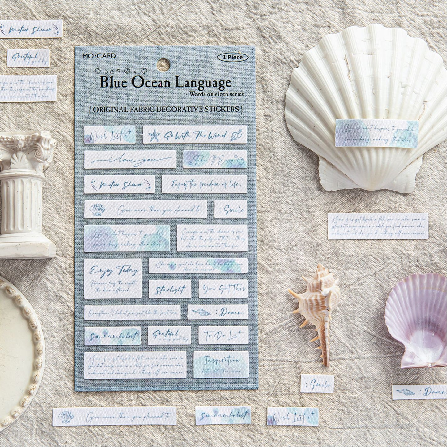 1sheet cloth words sticker pack (MLS25062509)