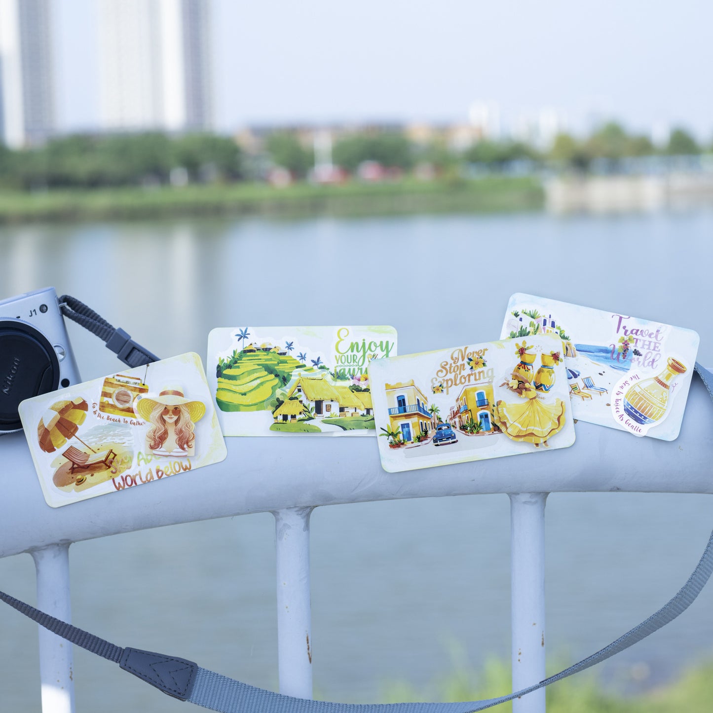 15pcs escape from the city sticker pack (MLS25053101)