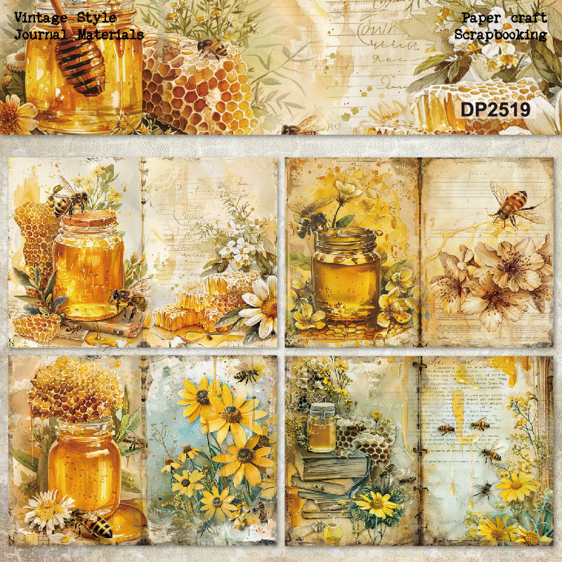 8pcs A5 size honey bee paper pack (MLP25062708)