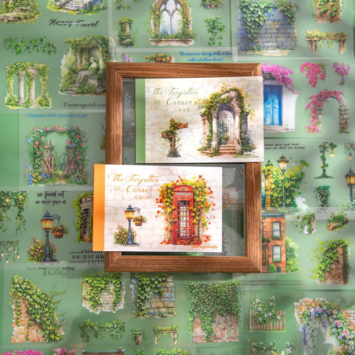 16sheets flower garden sticker book (MLP25051604)