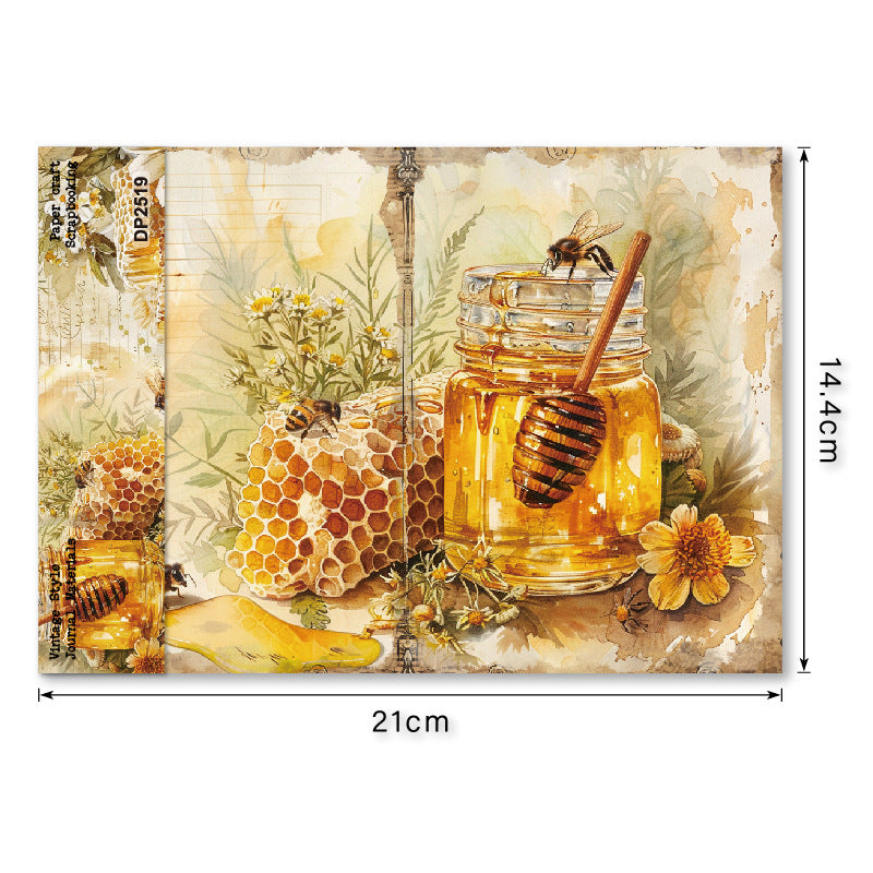 8pcs A5 size honey bee paper pack (MLP25062708)