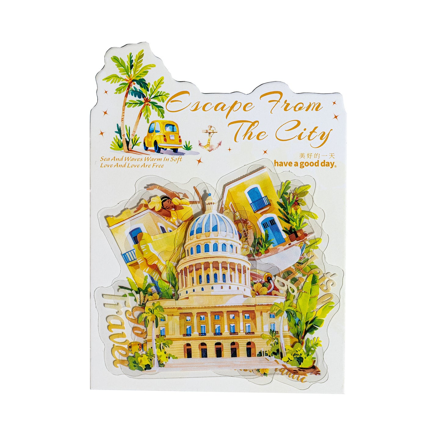 15pcs escape from the city sticker pack (MLS25053101)