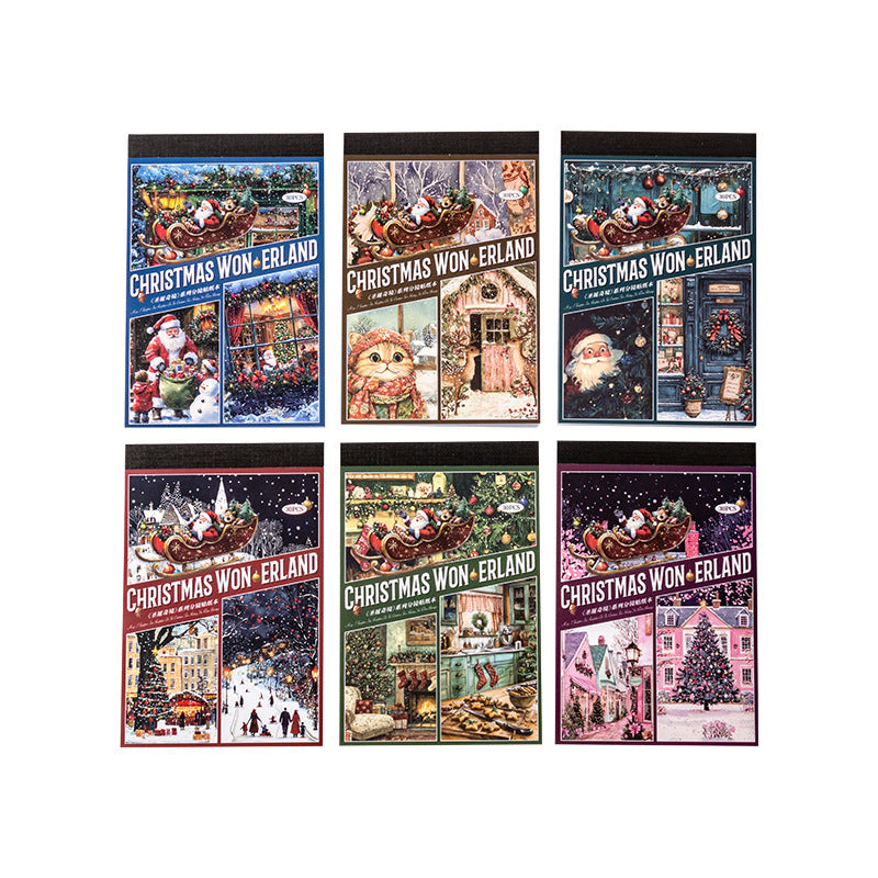 30pcs PET+WASHI Christmas sticker book (MLTZB25072101)