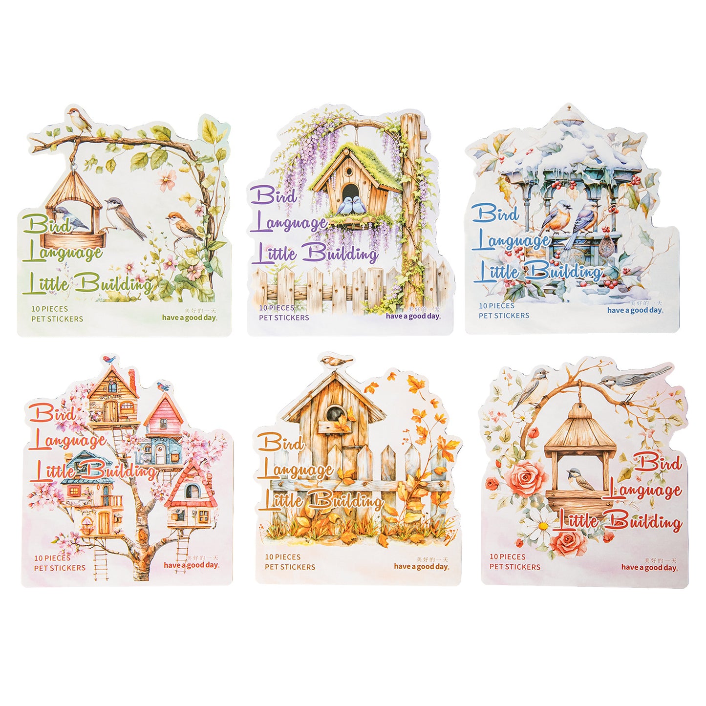 10pcs bird house sticker pack (MLS25062501)