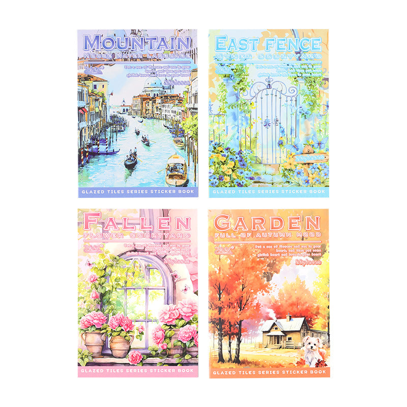 20pcs FLOWER GARDEN PET-sticker book (MLTZB25040205)
