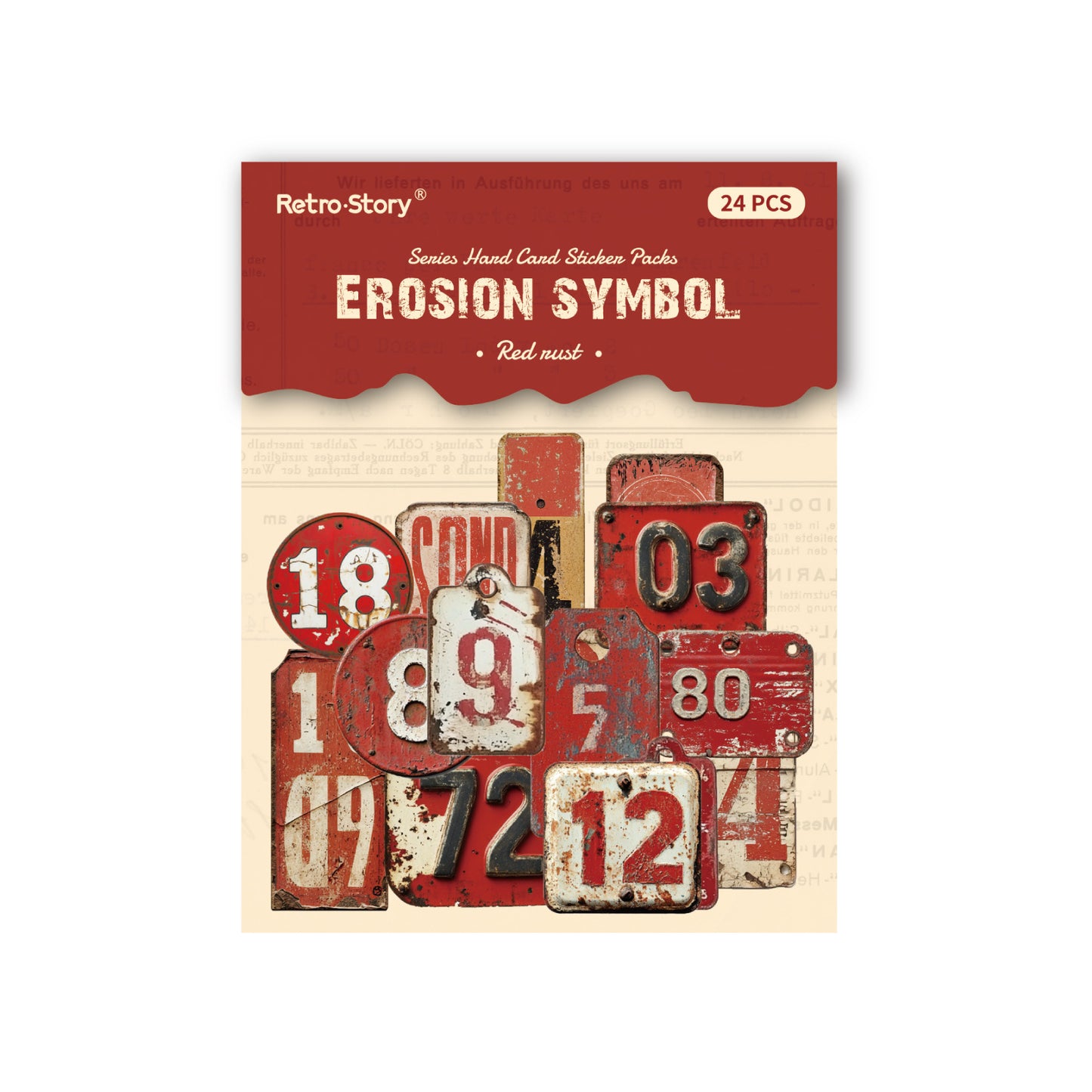 24pcs vintage label sticker pack (MLS25060602)