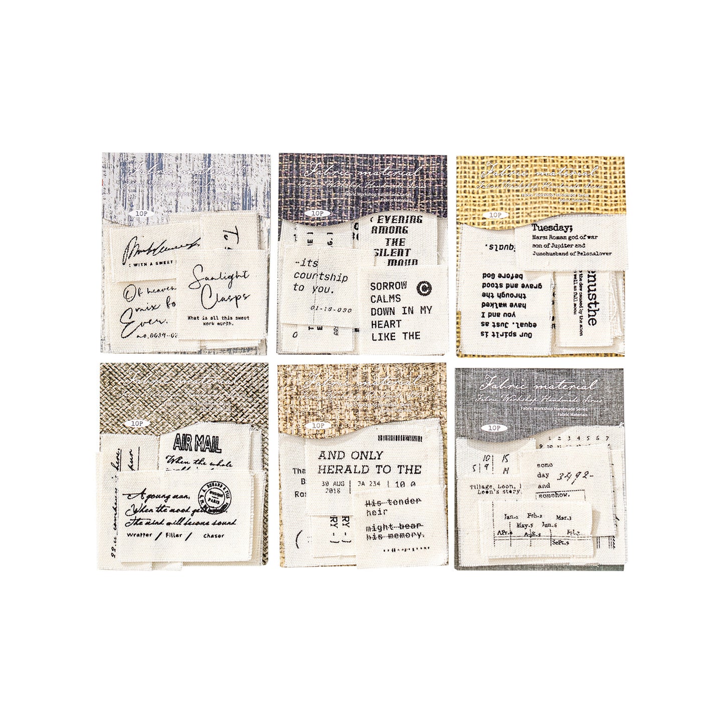 10pcs words cloth (MLC25040903)