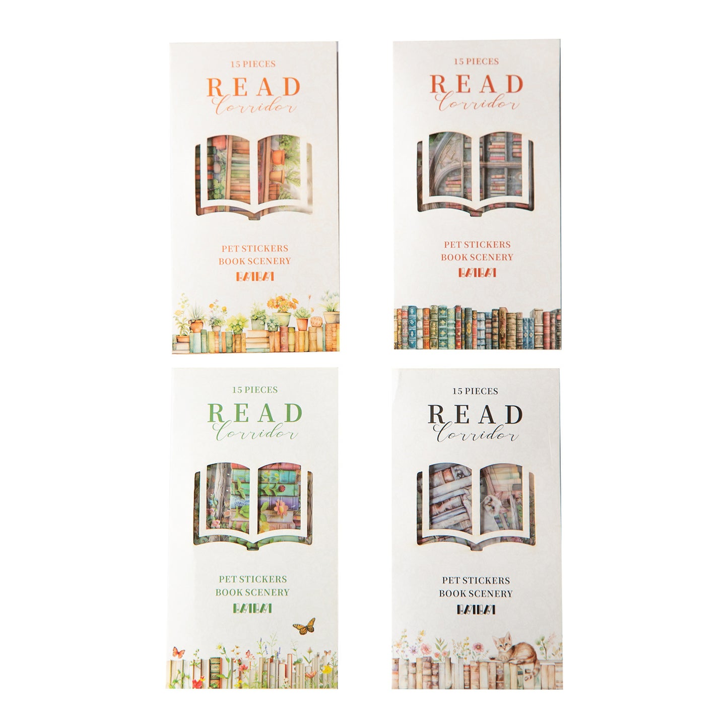 15pcs reading sticker pack (MLS25041002)