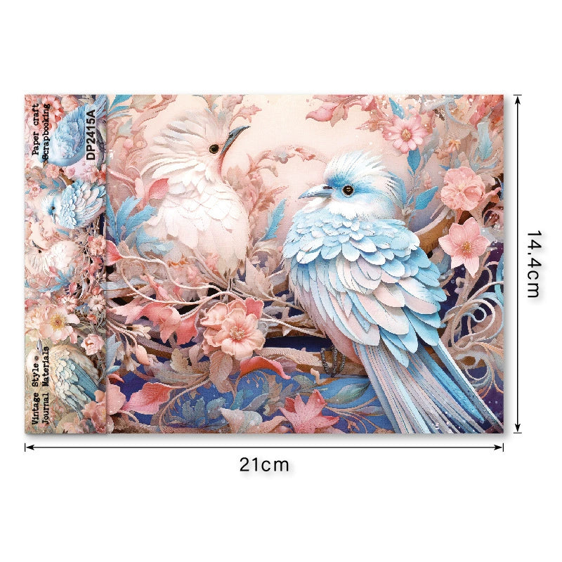 DEC 8pcs bird paper pack (P123119)