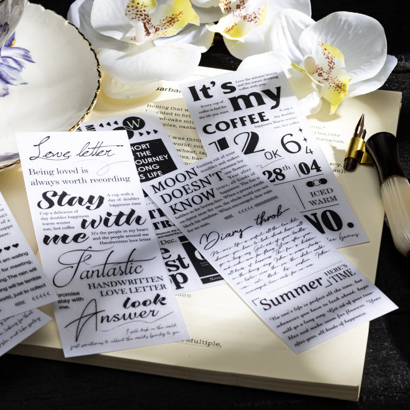 3pcs transfer sticker unfinished poem(S07094)