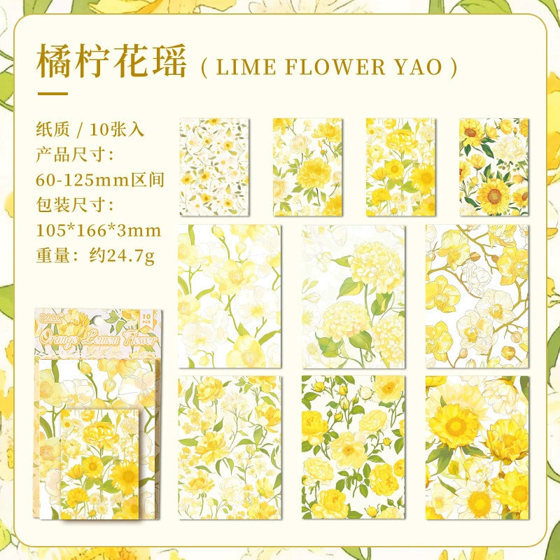 DEC 10pcs flower paper pack (P123104)