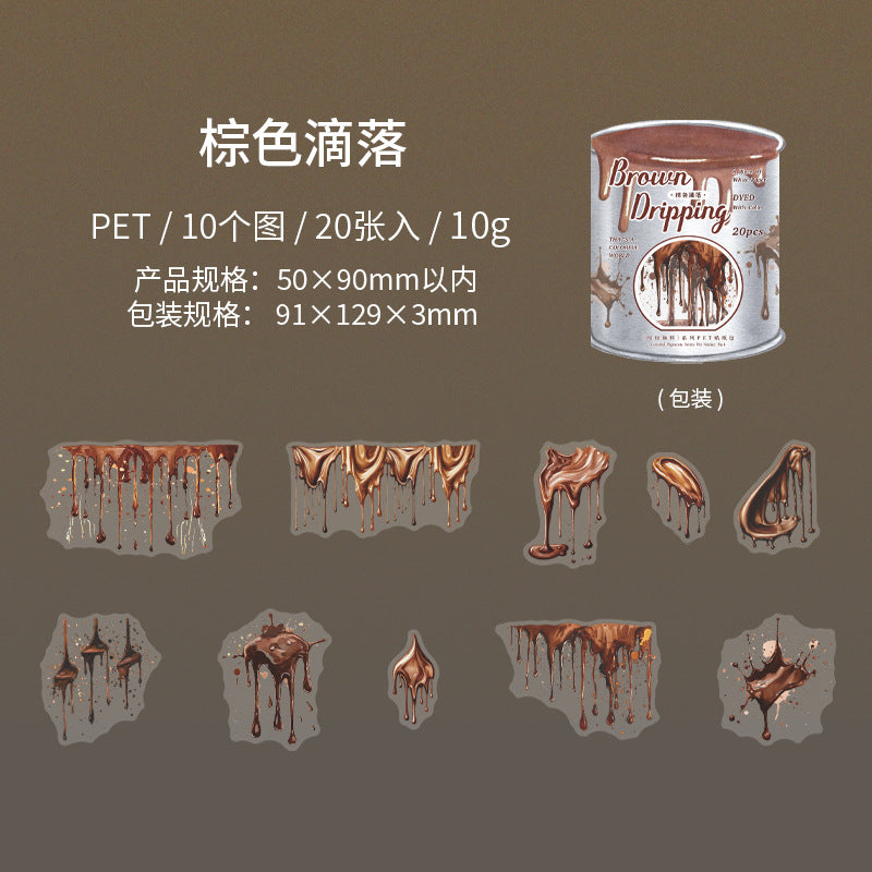 20pcs paint color sticker pack (MLS25032901)