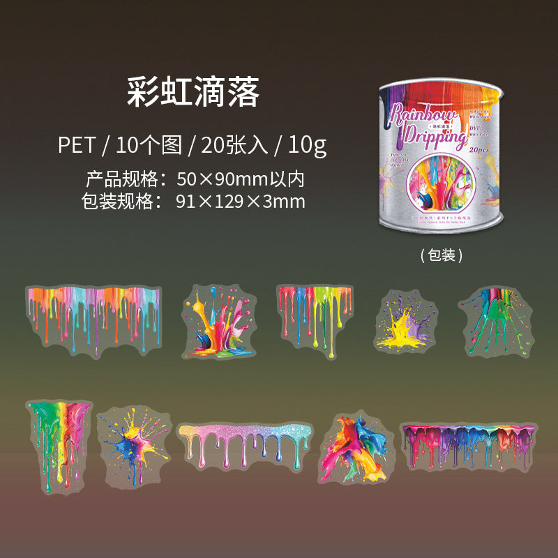 20pcs paint color sticker pack (MLS25032901)