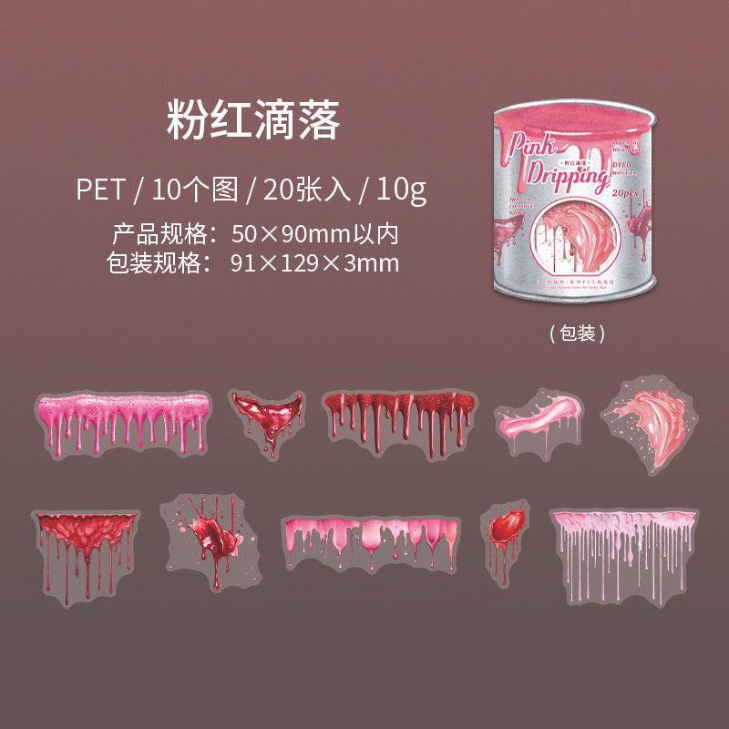 20pcs paint color sticker pack (MLS25032901)