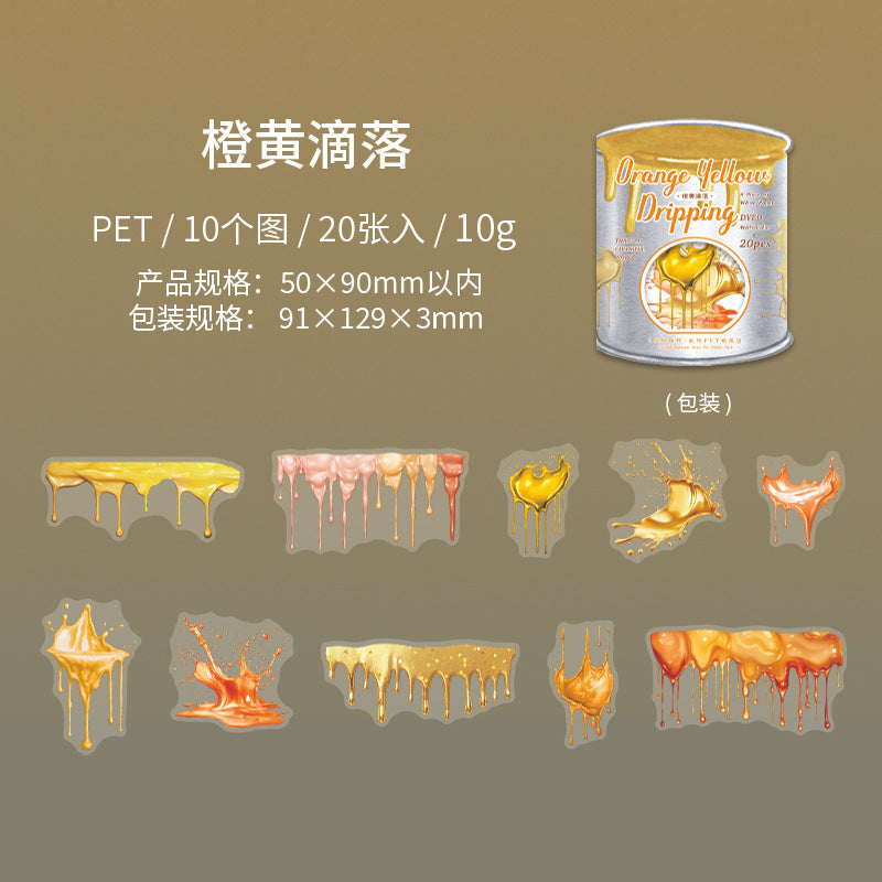 20pcs paint color sticker pack (MLS25032901)