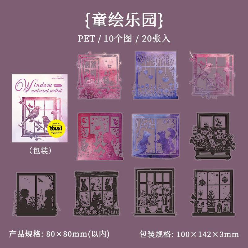 20pcs window sticker pack (MLS25041807)
