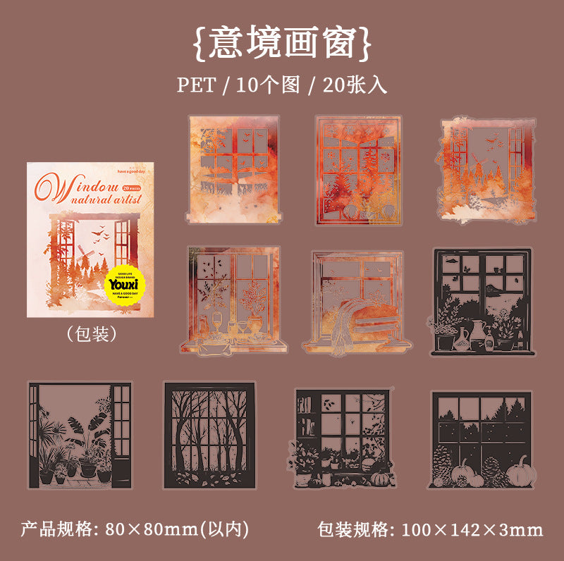 20pcs window sticker pack (MLS25041807)