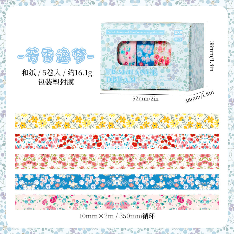 5pcs flower washi tape box (T25040906)