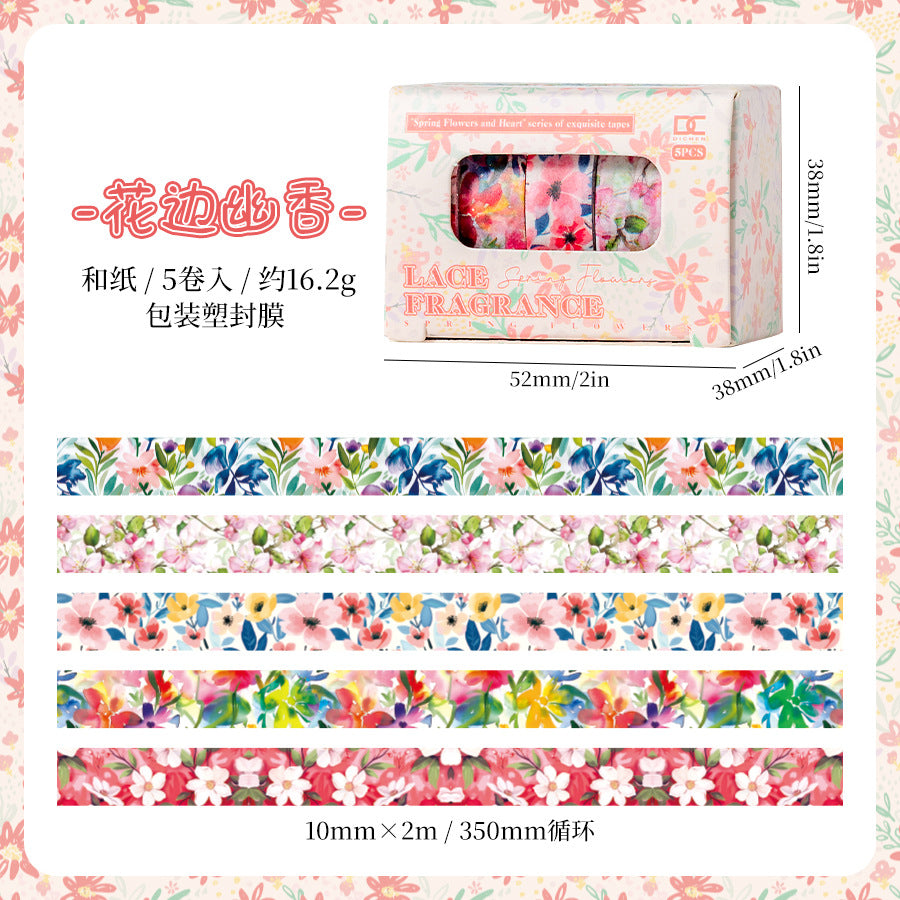 5pcs flower washi tape box (T25040906)