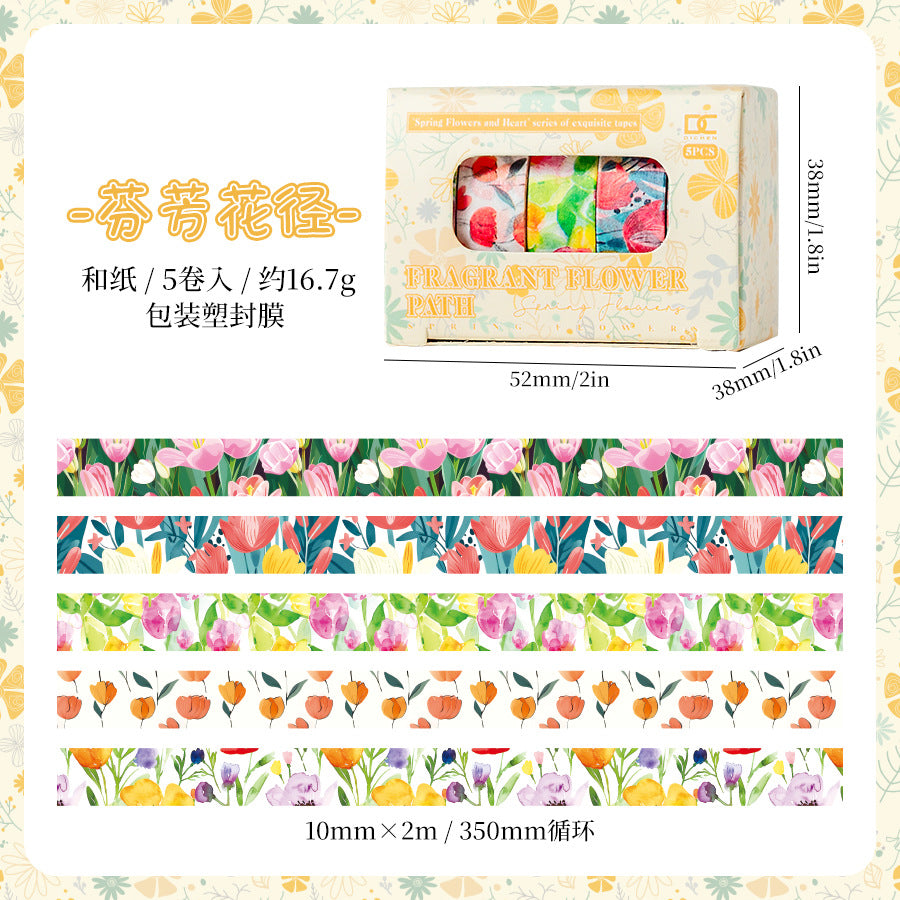 5pcs flower washi tape box (T25040906)