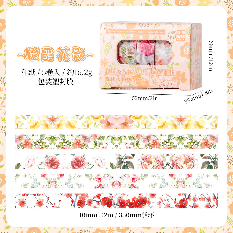 5pcs flower washi tape box (T25040906)