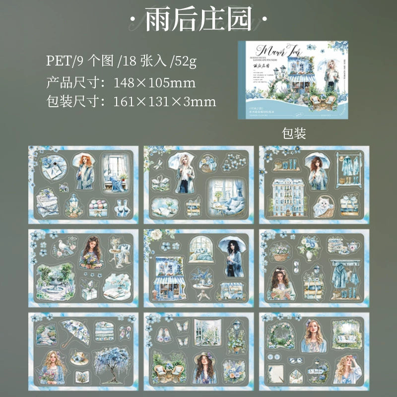 15pcs FLOWER sticker book (MLTZB032807)