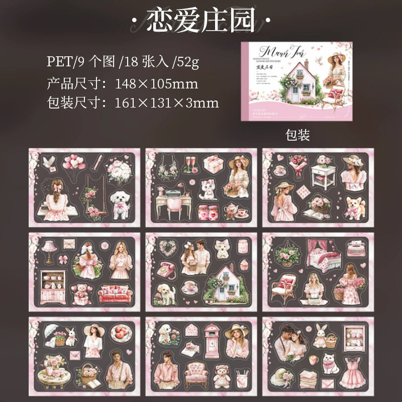 15pcs FLOWER sticker book (MLTZB032807)
