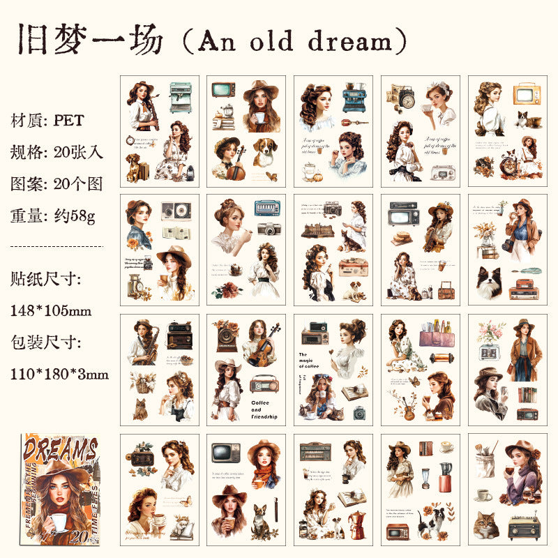 20pcs girls PET-sticker book (MLTZB25040204)