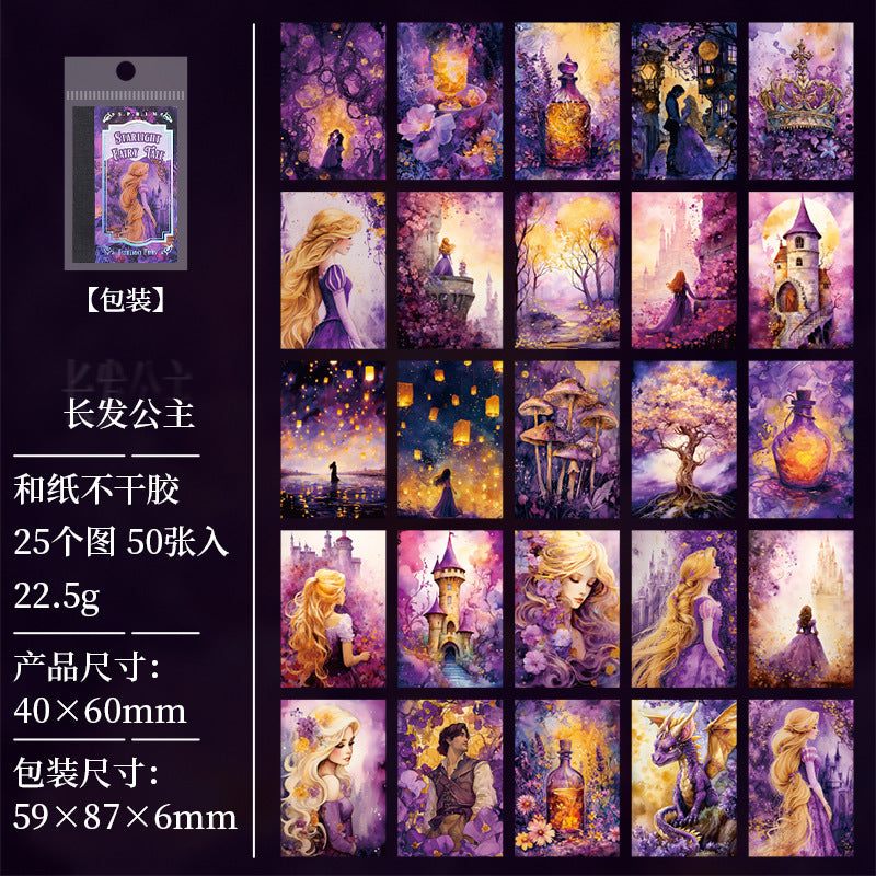 50pcs fairy tale mini sticker book (MLTZB25042303)