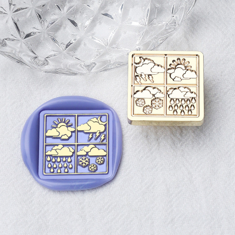 1pc 2.5cm 4section squre wax seal stamp (MLZ25042306)