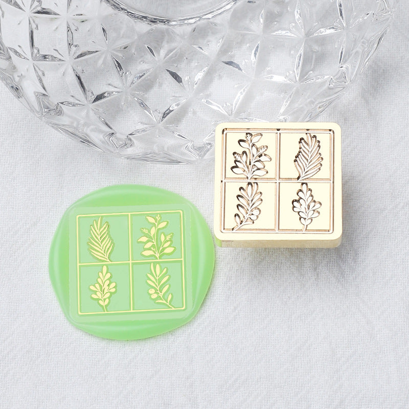1pc 2.5cm 4section squre wax seal stamp (MLZ25042306)