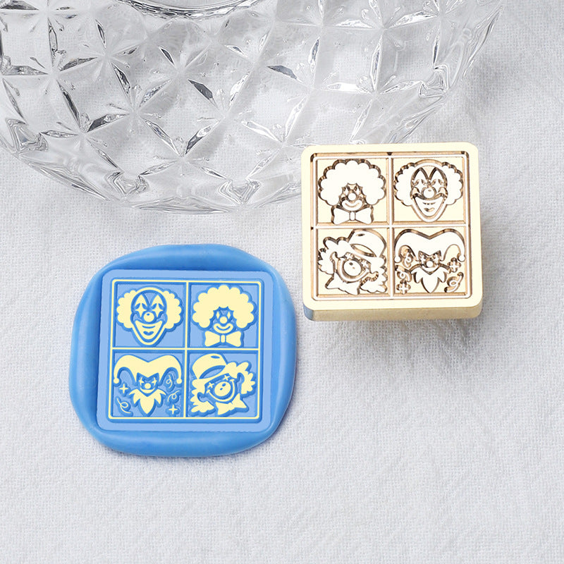 1pc 2.5cm 4section squre wax seal stamp (MLZ25042306)