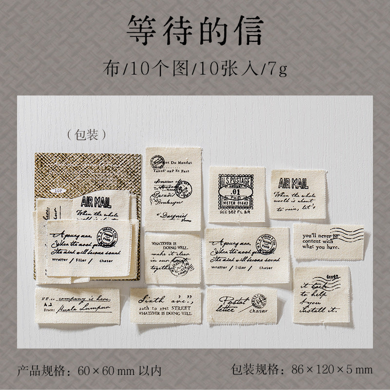 10pcs words cloth (MLC25040903)