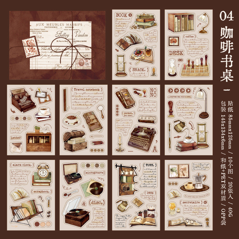 AUG 20pcs sticker pack Coffee experience (MLs080106)